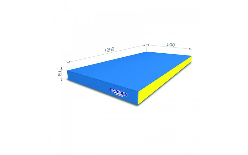 Romana Мягкий щит (мат) одинарный 1*0,5*0,06м голубой/жёлтый 5.000.06 