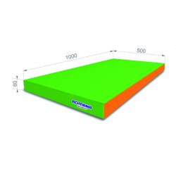 Romana Мягкий щит (мат) одинарный 1*0,5*0,06м светло-з светло-зелёный/оранжевый 5.000.06 
