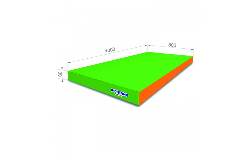 Romana Мягкий щит (мат) одинарный 1*0,5*0,06м светло-з светло-зелёный/оранжевый 5.000.06 