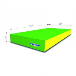 Romana Мягкий щит (мат) одинарный 1*0,5*0,10м (светло-зелёный/жёлтый)