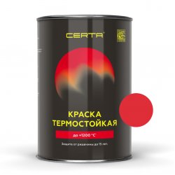 CERTA эмаль термост. антикоррозион. красный до 400°С (0,8кг)