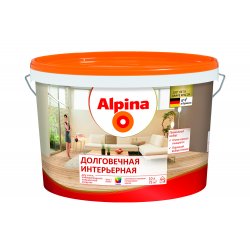 Alpina Долговечная интерьерная База 1, белая, 10 л / 14,4 кг