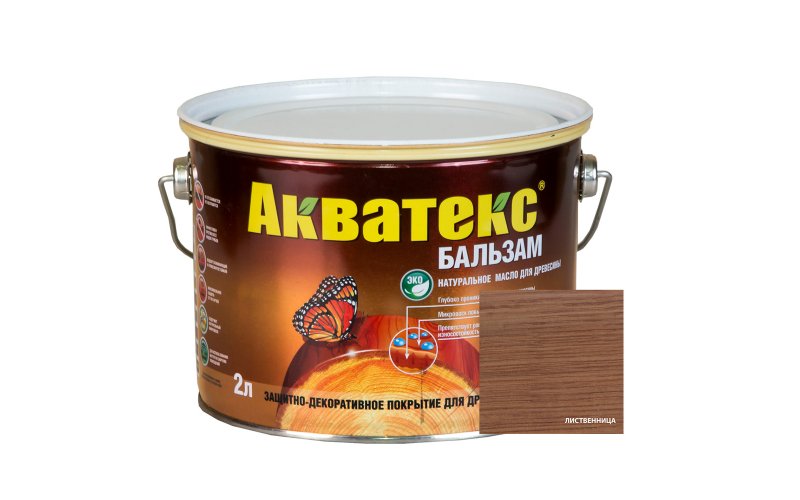 Акватекс-бальзам (натуральное масло для древесины) 2 л лиственница