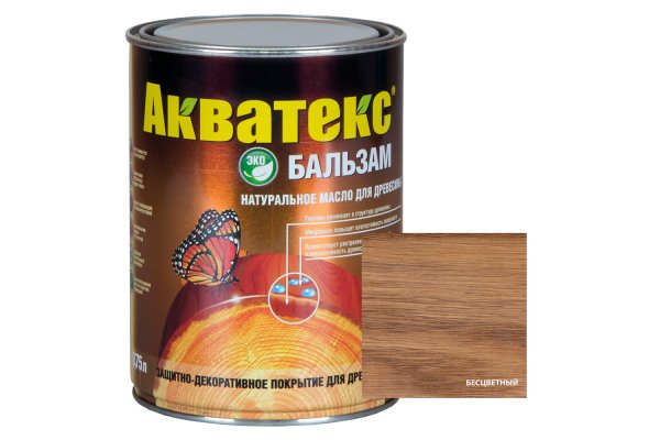 Акватекс-бальзам (натуральное масло для древесины) 0,75 л бесцветный