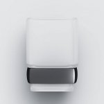 A9034322 Gem Стеклянный стакан с настенным держателем черный