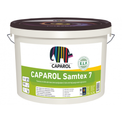 Краска поливинилацетатная водно-дисперсионная Caparol Samtex 7 E.L.F. Base 1, белая, 1,25 л