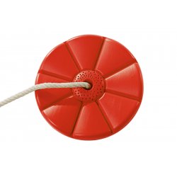 Качели с круглым диском из HDP, PP цвет красный 150.001.001.001