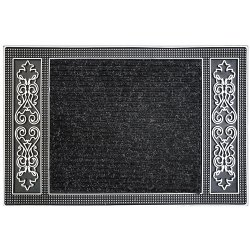 Коврик EHOME  5095 0,45м Х 0,70м Чёрный с  резиновой каймой "орнамент"