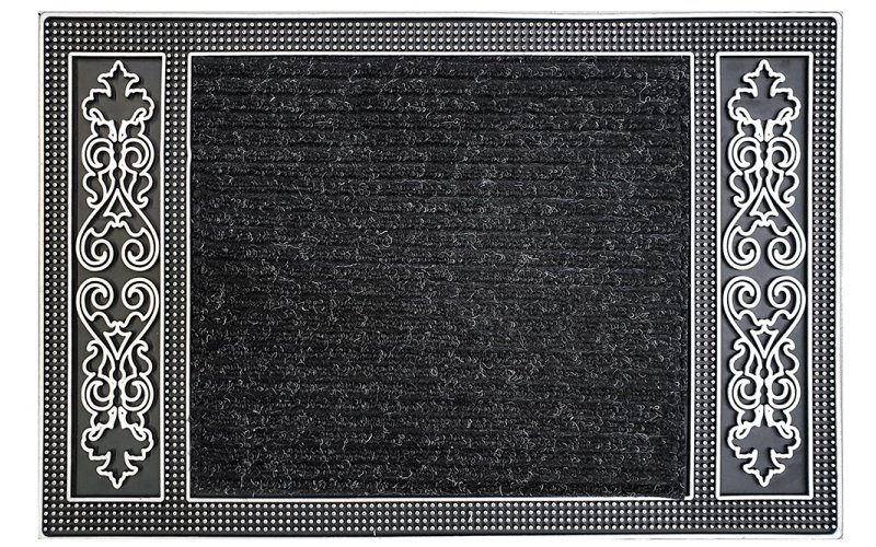 Коврик EHOME  5095 0,45м Х 0,70м Чёрный с  резиновой каймой &quot;орнамент&quot;