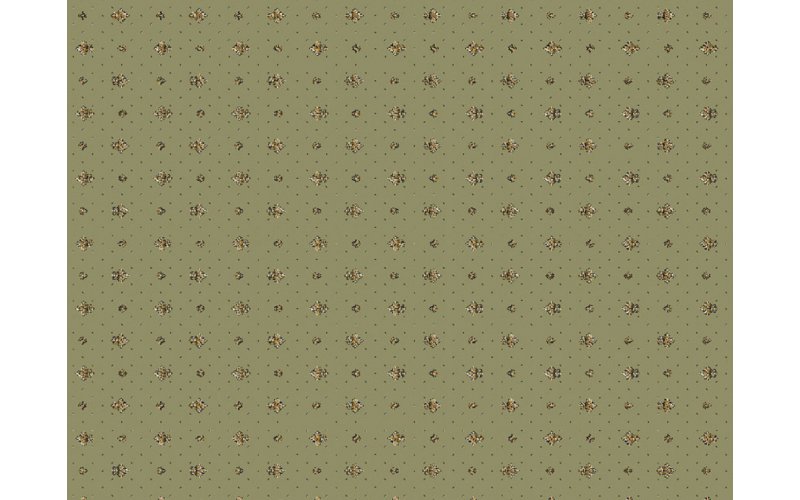 Amina Бытовой ковролин 400*2000 Персидский орнамент зеленый 27012/310/д (HS 10mm)