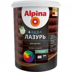 Alpina Аква Лазурь для дерева цветная, Кедр, 2,5 л/2,50 кг