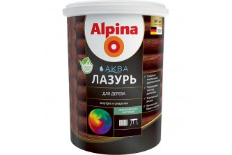 Alpina Аква Лазурь для дерева цветная, Кедр, 2,5 л/2,50 кг