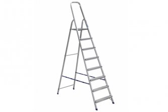 Алюминиевая лестница-стремянка 8-и ступ, Н=1,66/3,70м  (Ам708)