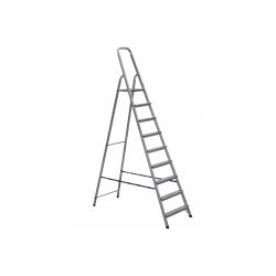 Алюминиевая лестница-стремянка 9-и ступ, Н=1,87/3,90м  (Ам709)