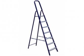 Стальная лестница-стремянка 7-и ступ  Н=1,45/3,50м  (М8407)