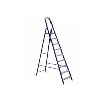 Стальная лестница-стремянка 9-и ступ Н=1,87/3,9м  (М8409)
