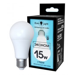 Светодиодная лампа холодный белый свет цоколь E27 15Вт