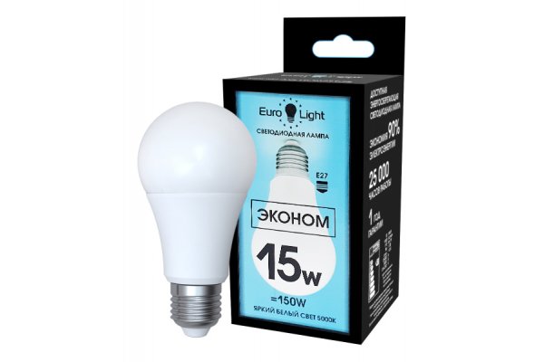 Светодиодная лампа холодный белый свет цоколь E27 15Вт