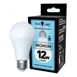 Светодиодная лампа холодный белый свет цоколь Е27 12Вт
