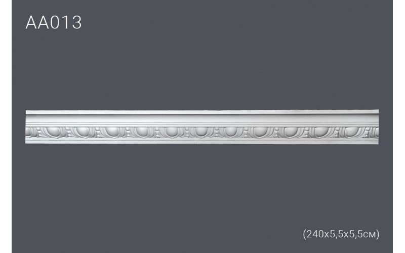 Плинтус потолочный с рисунком АА013 240х5,5х5,5 см (полиуретан)