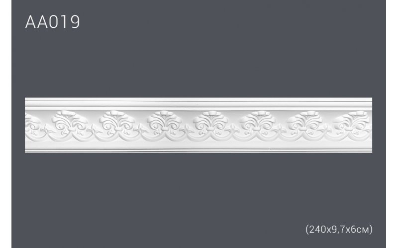 Плинтус потолочный с рисунком АА019 240х10х5,4 см (полиуретан)