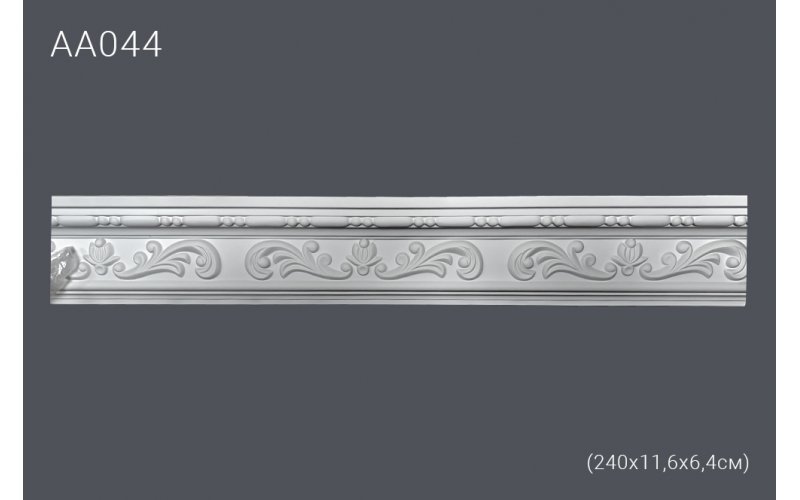 Плинтус потолочный с рисунком АА044 240х11,5х6,3 см (полиуретан)