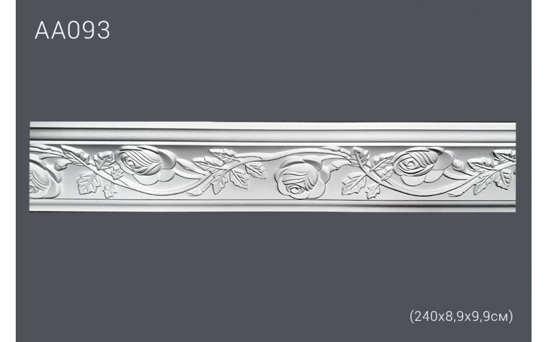 Плинтус потолочный с рисунком АА093 240х8,5х9,8 см (полиуретан)