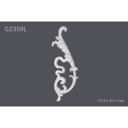Декоративный орнамент G2359L (15,9 х 33 х 2см) (полиуретан)