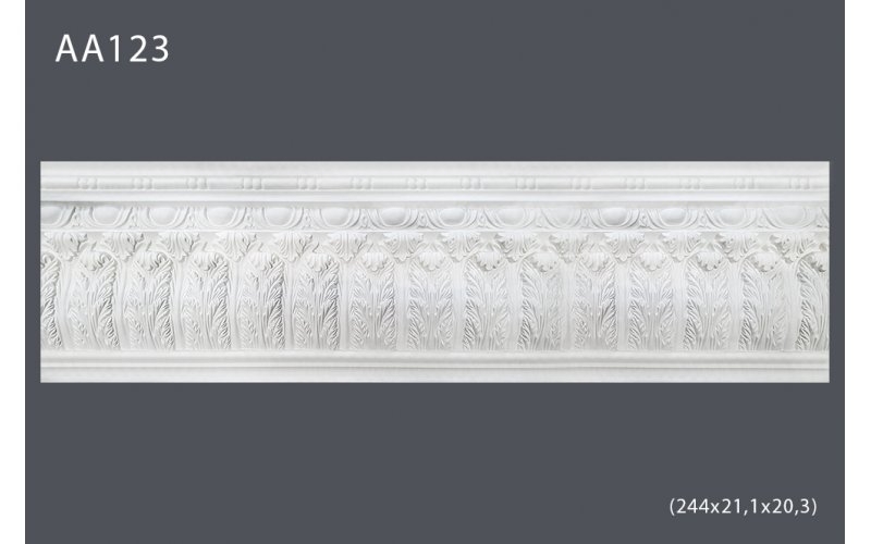 Плинтус потолочный с рисунком АА123 244х21,1х20,3см (полиуретан)