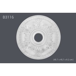 Декоративная розетка из полиуретана B3116 d 45.7*9.2 cm (полиуретан)