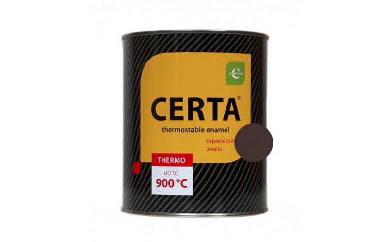 CERTA эмаль термост. антикор. коричневый до 500°С (0,8кг)