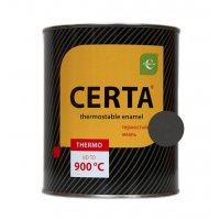 CERTA эмаль термостойкая антикоррозионная черный до 900°С (0,8кг)