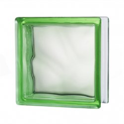 Стеклоблок прозрачный Cloudy зеленый JH017
