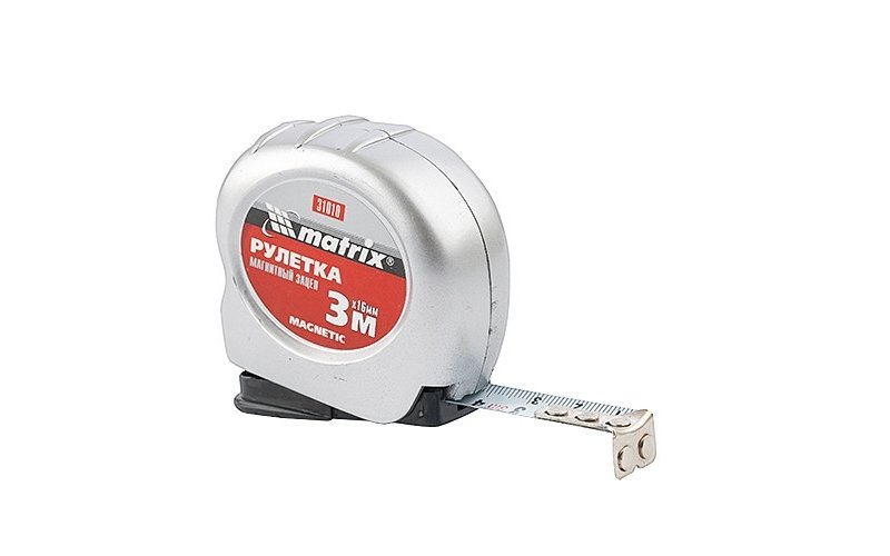  Рулетка Magnetic, 3мх16мм, магнитный зацеп //MATRIX  31010