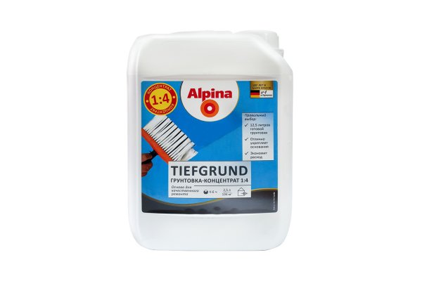 Грунтовка Alpina Tiefgrund концентрат 2,5 л
