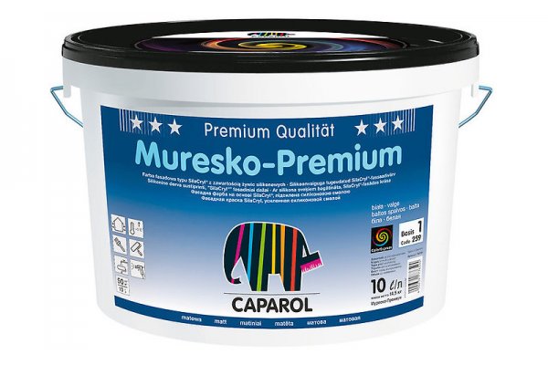 Краска акрил. в/д Caparol Muresko-Premium (Капарол Муреско-Премиум) База 3, 9,4л