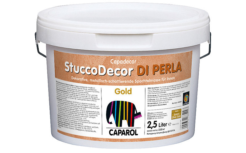 Материал лакокрасочный декоративный Capadecor Stucco Di Perla Gold 2.5л