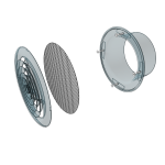 Решетка вентиляционная Эра ДК 100 диффузор приточно-вытяжной со стопорным кольцом и фланцем D100
