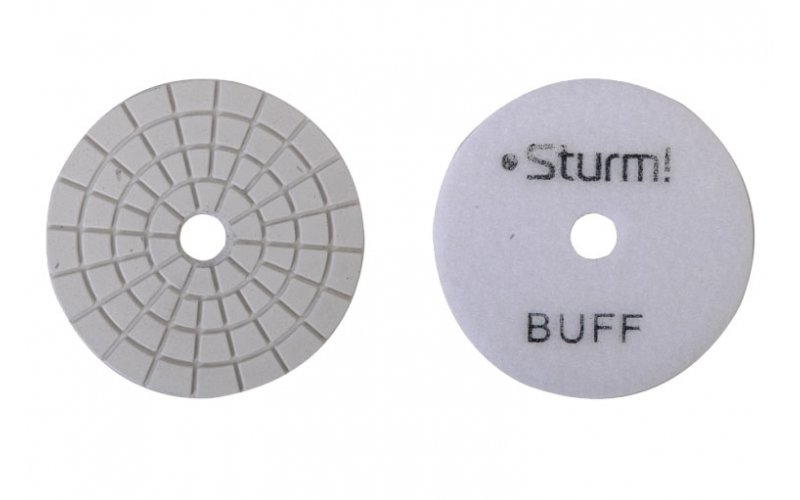 9012-W100-BUFF Алмазный гибкий шлифовальный круг, 100 мм, BUFF, мокрое шлиф., 1 шт. Sturm!