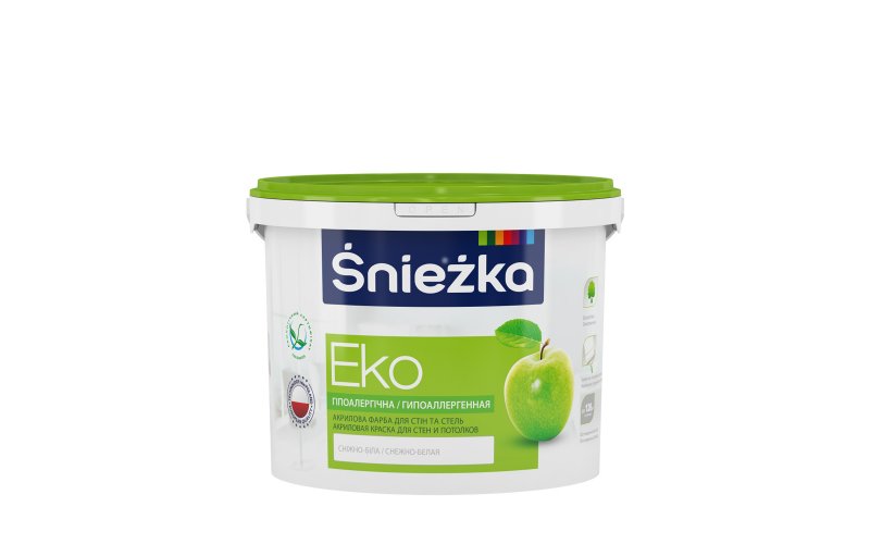 Краска эмульсия EKO Sniezka 3 литр белая