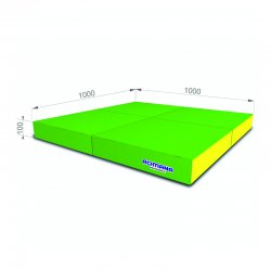 Комплект маты складной зеленый 1000х1000х100 мм