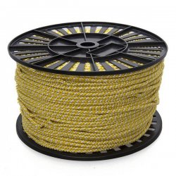 Шнур полипропиленовый спирального плетения 5,0 мм белый с желтым (200 м)