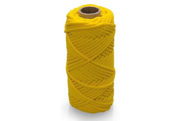 Шнур хозяйственно-бытовой с сердечником 2,5 мм желтый (50 м)