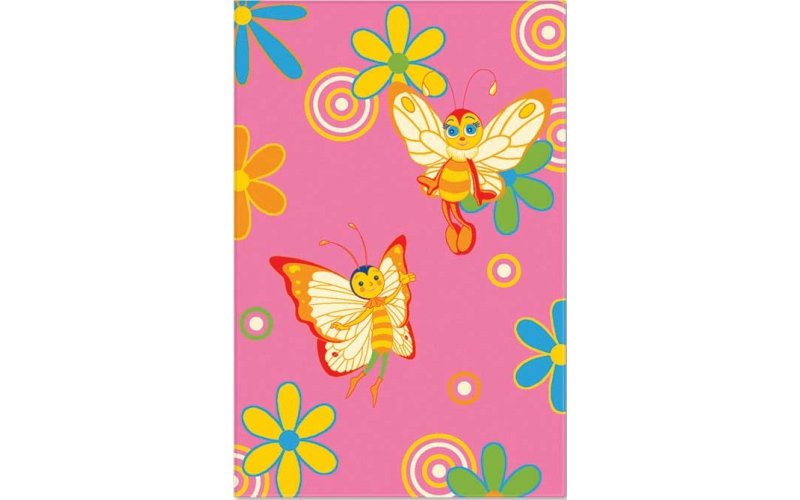 Ковер Aquarelle KIDS 1,37х2,00    Розовый бабочки