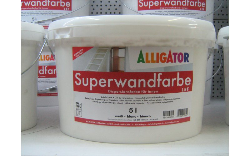 Водоэмульсия Superwandfarbe 5 л (8кг) Alligator