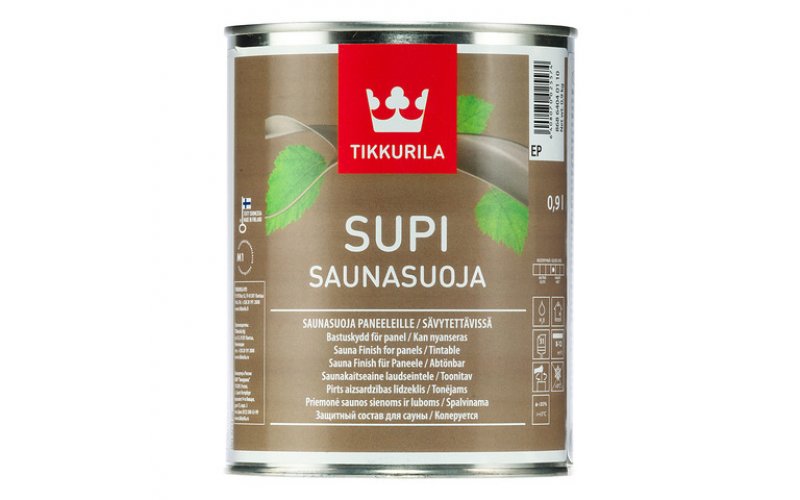 Supi Saunasuoja колеруемый акрилатный защитный состав для бани 0,9л