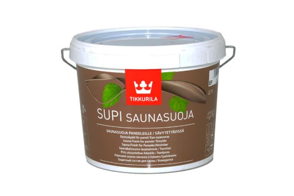 Supi Saunasuoja колеруемый акрилатный защитный состав для бани 2,7л