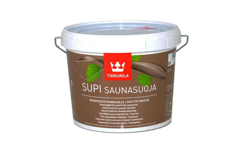 Supi Saunasuoja колеруемый акрилатный защитный состав для бани 2,7л