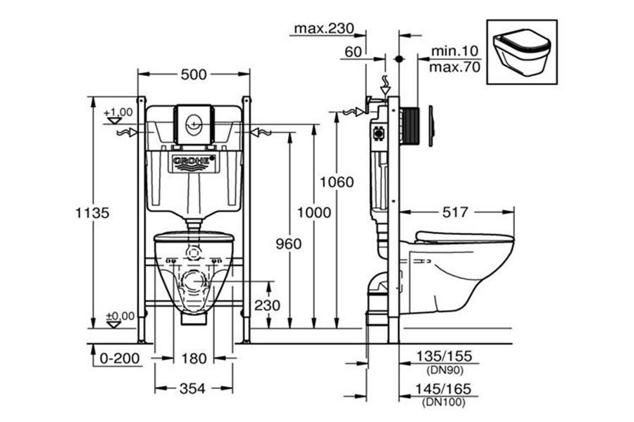 217 614  Набор GROHE DIY Solido 4 в 1 кнопка Skate Cosmopolitan  39586000