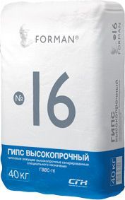 Гипс высокопрочный сепарированные специал. назначения ГВВС-16  40 кг.